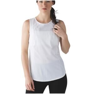 Lululemon Sculpt Tank Top White - Women’s Size 8 - Lightweight Active Tank-EUC